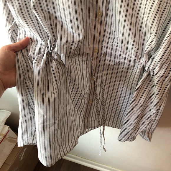 Loft Cotton & Modal Button Up Long Sleeve Tunic Blouse - Picture 4 of 11